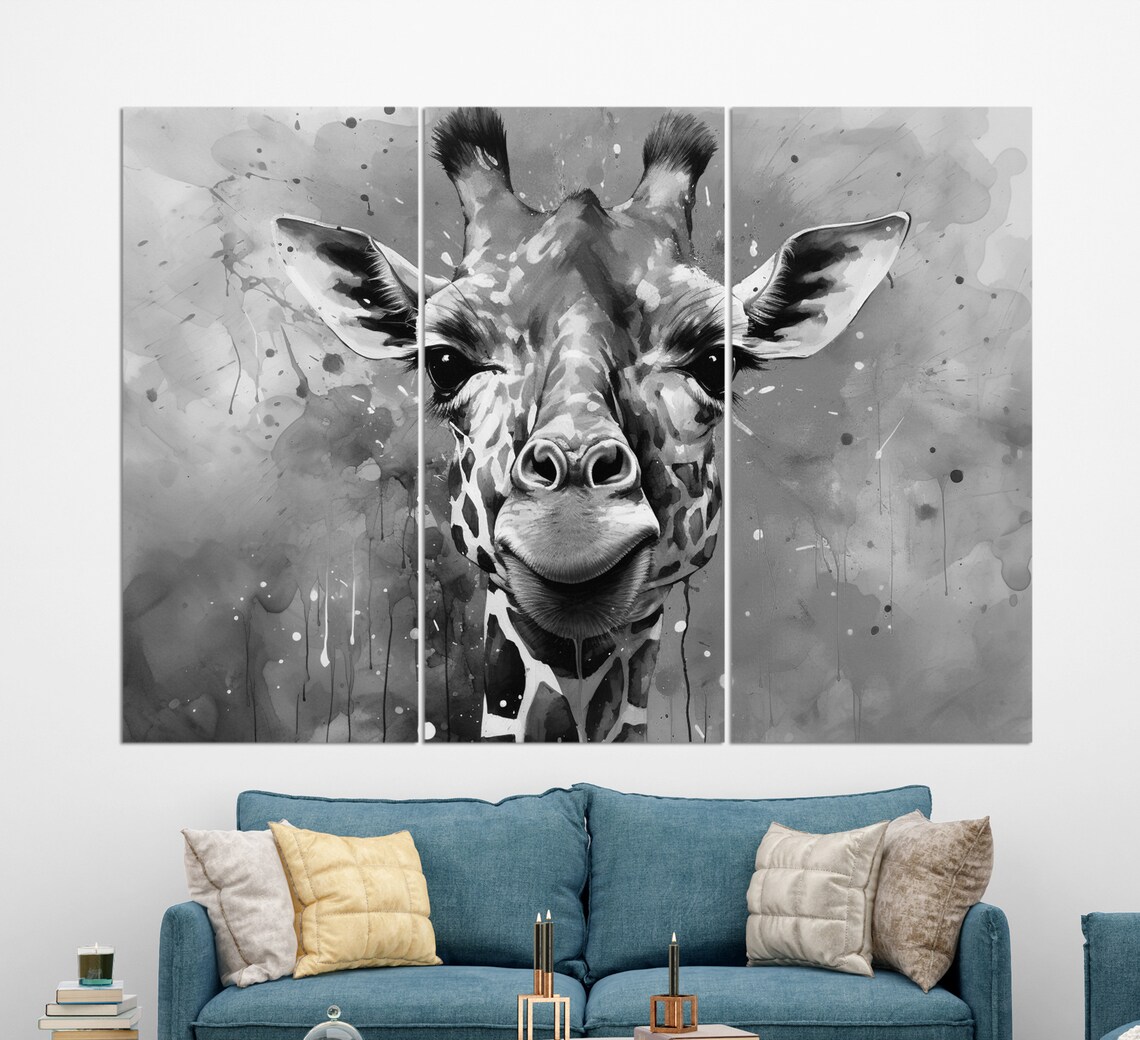Abstract Giraffe Painting, Wildlife Wall Art - Image 3