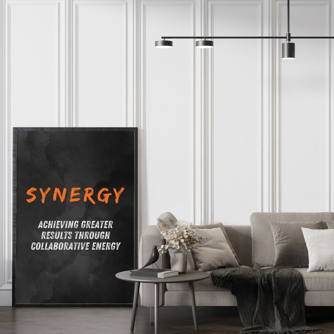 Synergy Orange Brushstroke Dictionary Definition Motivational Poster - Image 2