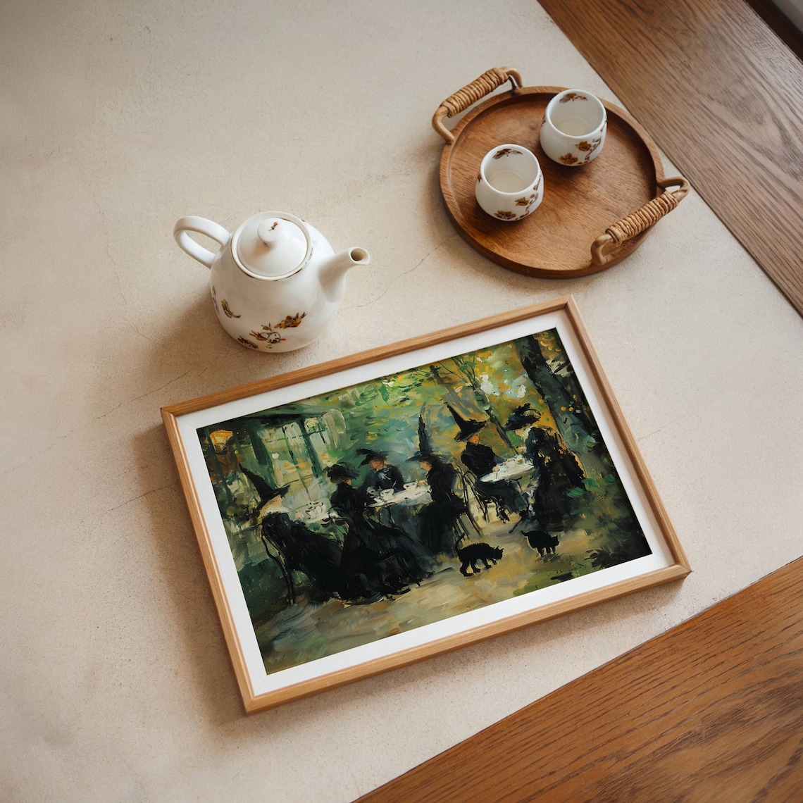 Witch Cafe Halloween Impressionist Witches Art Print - Image 6