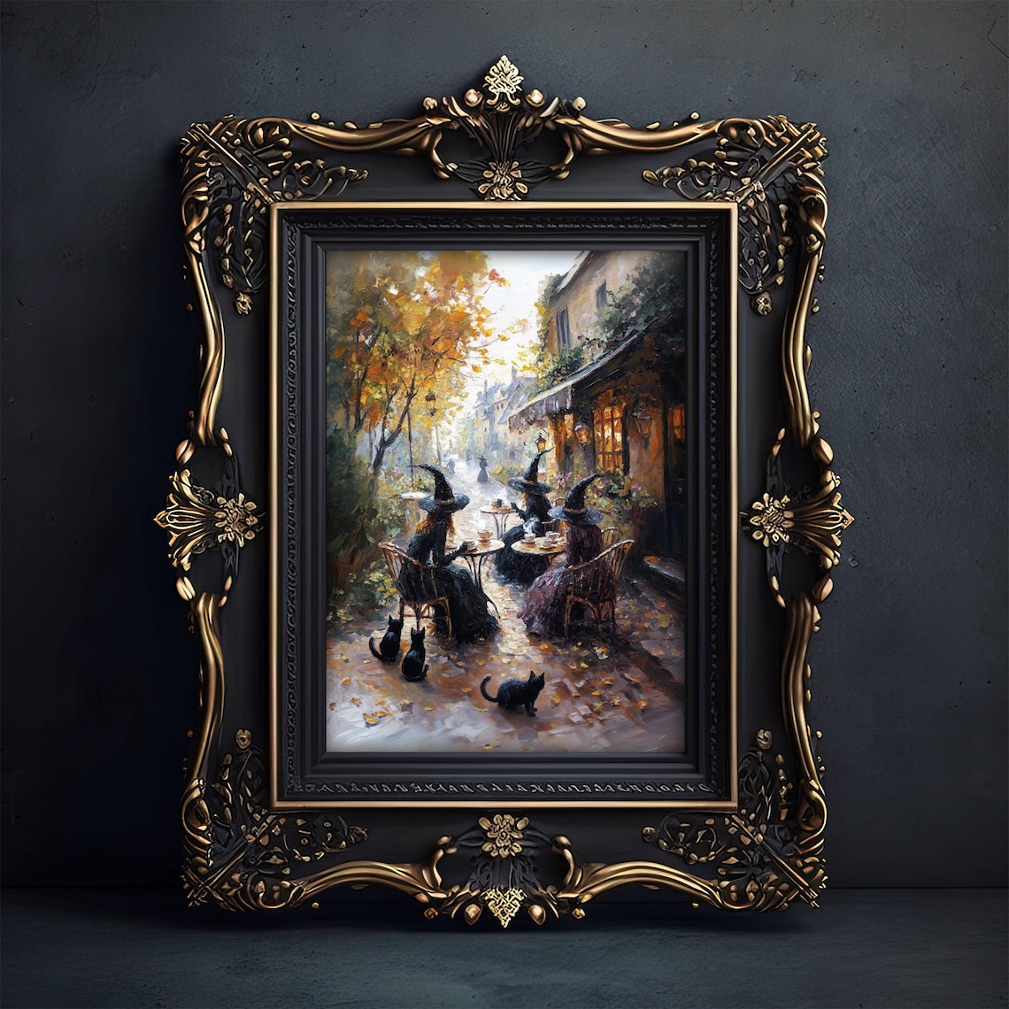 Witch Cafe Halloween Impressionist Wall Art Print - Image 4
