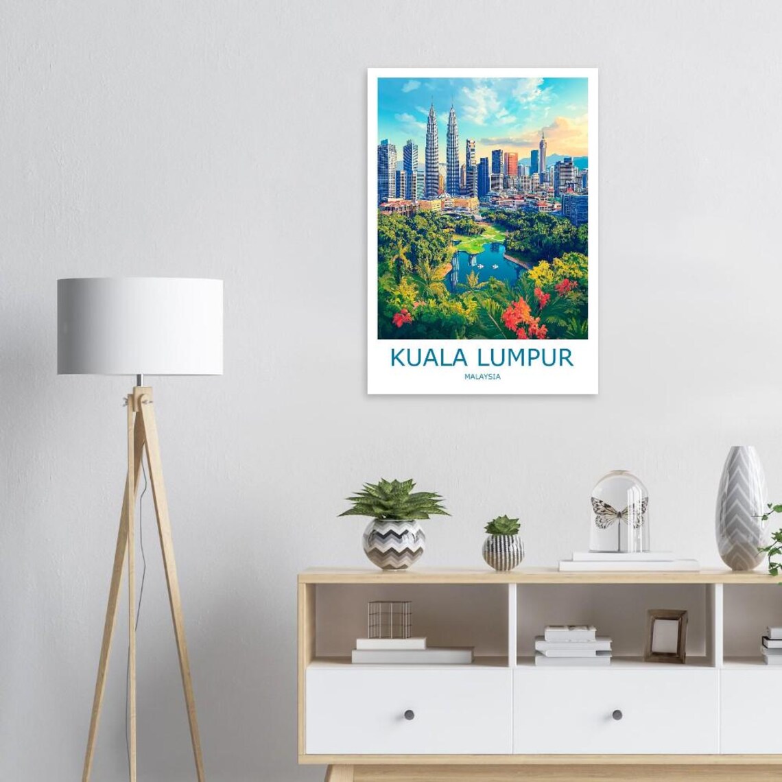 Kuala Lumpur Travel Print Kuala Lumpur Wall Art Kuala Lumpur Travel Poster Kuala Lumpur Gift Malaysia Travel Poster Malaysia Wall Art - Image 3