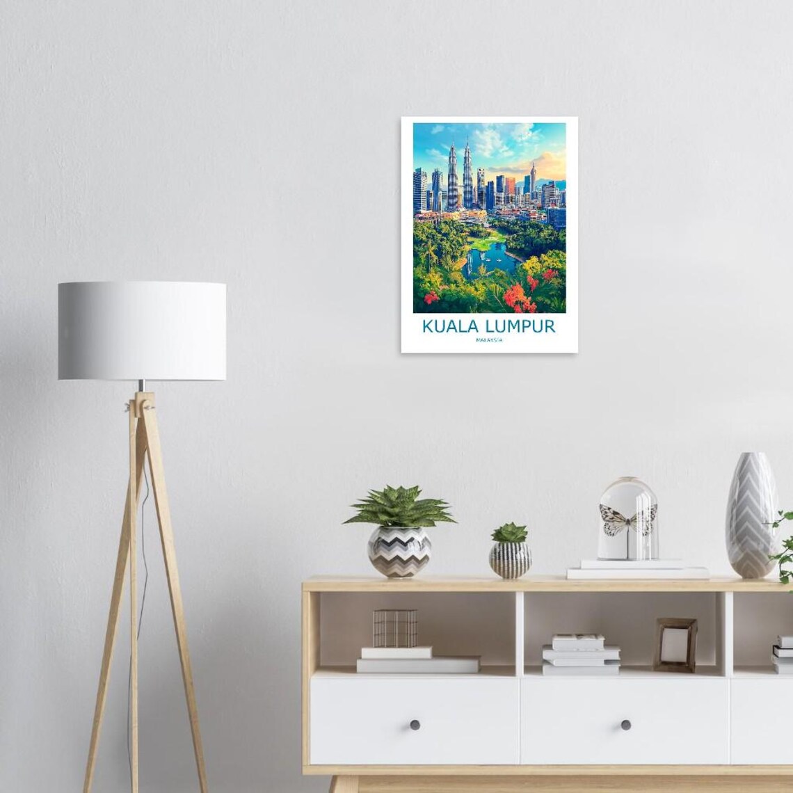 Kuala Lumpur Travel Print Kuala Lumpur Wall Art Kuala Lumpur Travel Poster Kuala Lumpur Gift Malaysia Travel Poster Malaysia Wall Art - Image 2