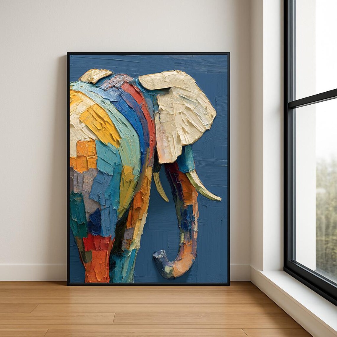 Colorful Elephant Wall Art Print