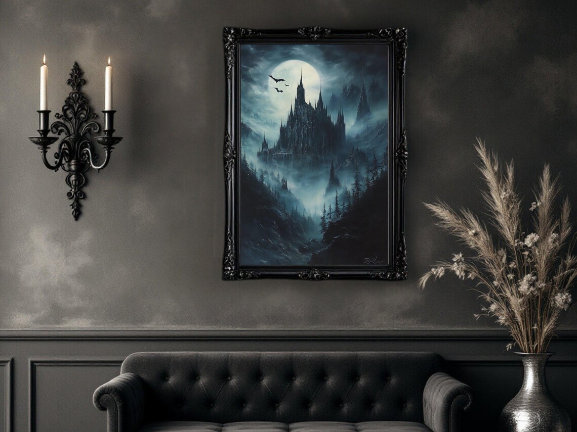 Gothic Castle - Dark Fantasy Landscape Poster - Image 2