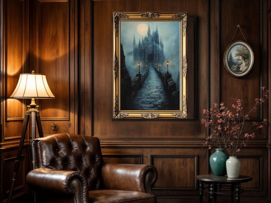 Gothic Castle, Dark Fantasy Halloween Art Print - Image 3