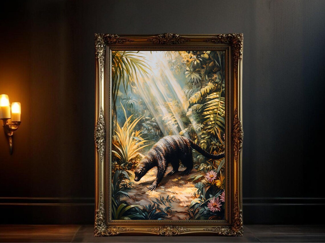 Jungle Wildlife Art Print, Exotic Nature Safari Decor