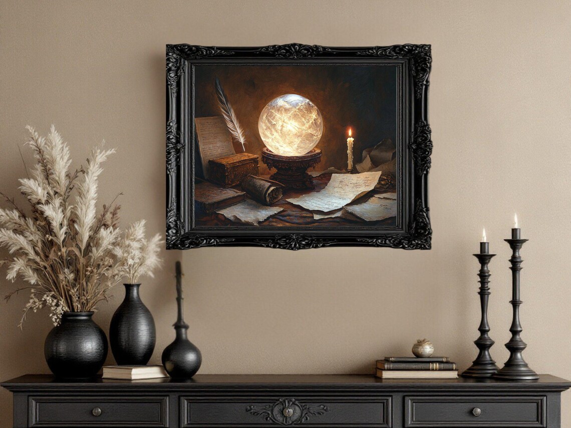 Crystal Ball Mystical Vintage Decor Art Print - Image 3