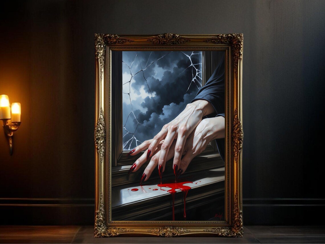 Gothic Vampire Hands, Dark Fantasy Halloween Decor
