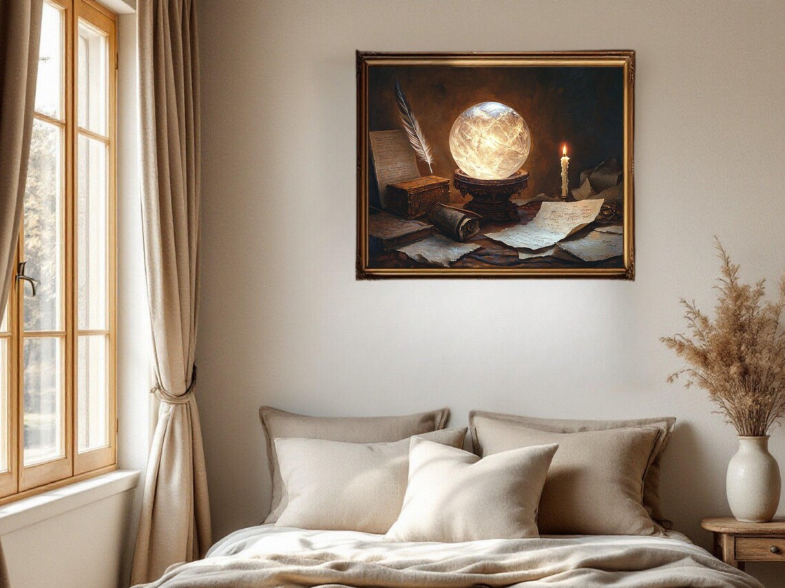 Crystal Ball Mystical Vintage Decor Art Print - Image 2