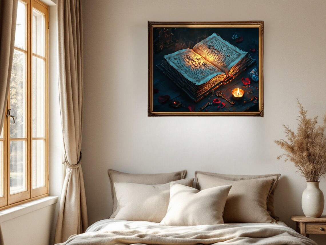 Enchanted Book, Vintage Fantasy Art Print - Image 2