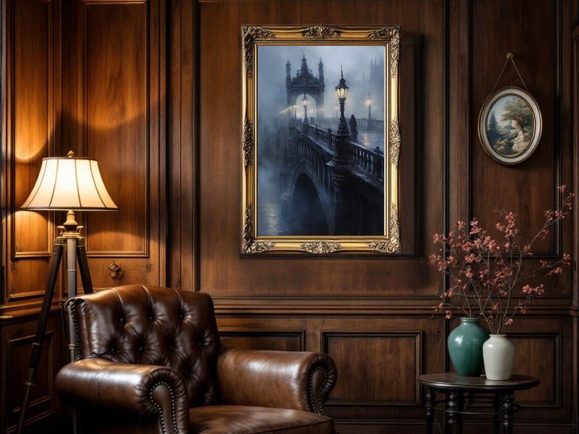 Gothic Bridge At Night, Mysterious Landscape - Image 3