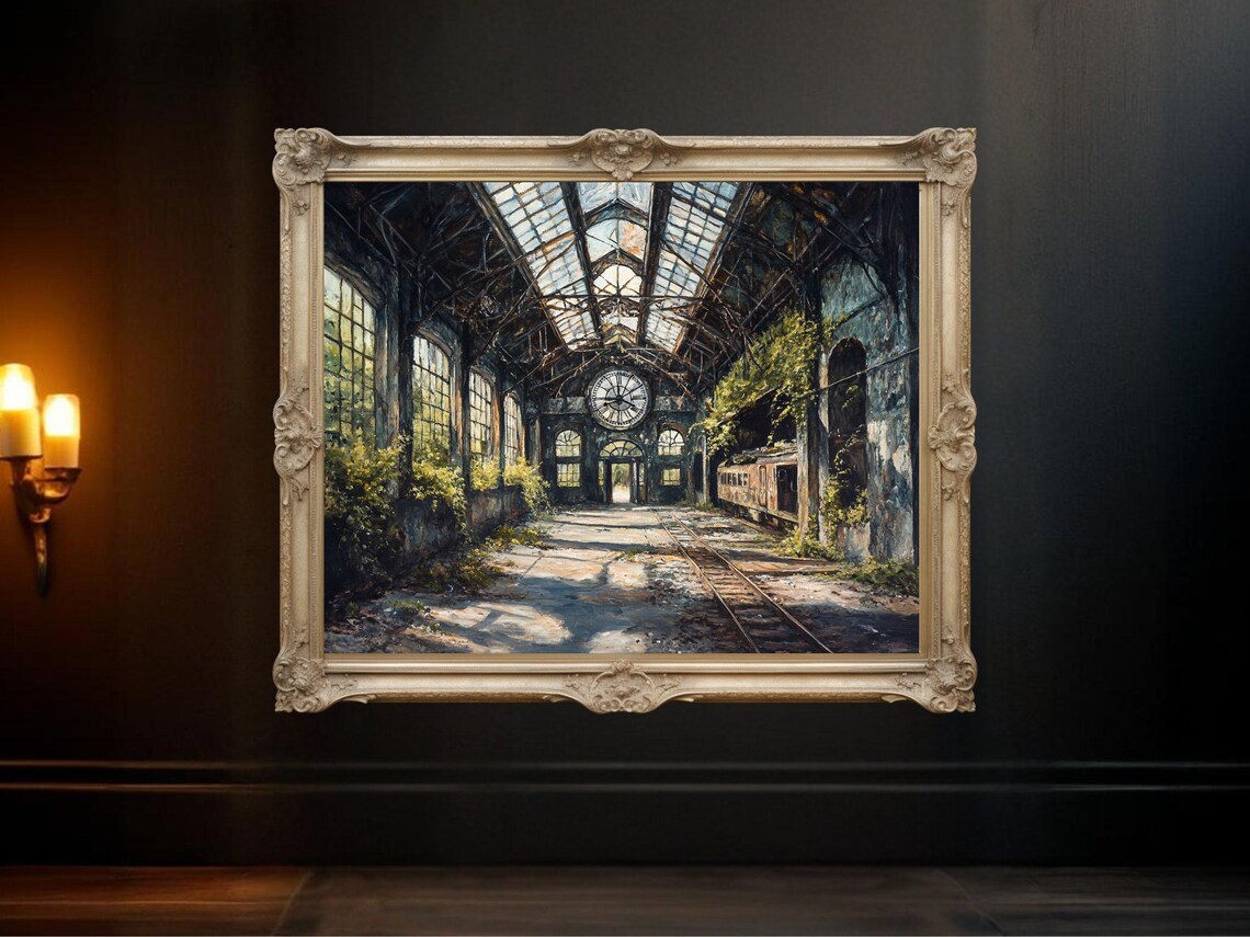 Abandoned Train Station - Vintage Railway Decor