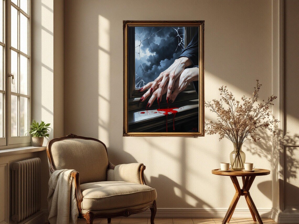 Gothic Vampire Hands, Dark Fantasy Halloween Decor - Image 2