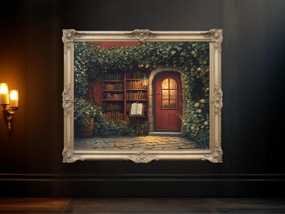 Enchanting Library - Minimalist Travel Poster