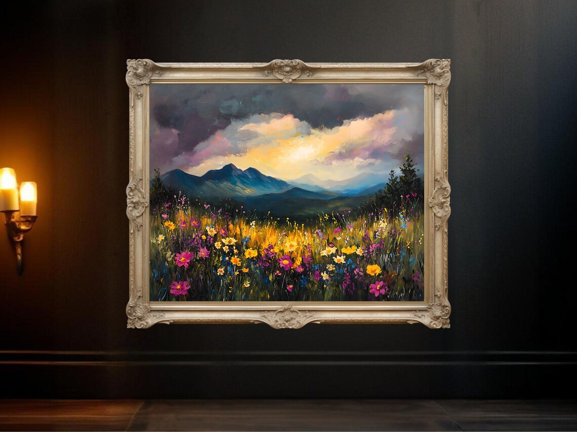 Mountain View Landscape, Nature-Inspired Art Print