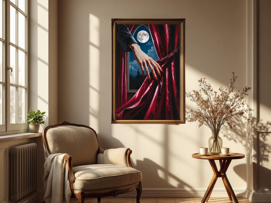 Gothic Vampire Hand, Dark Fantasy Night Scene - Image 2