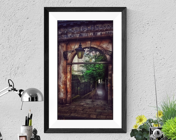 Stockbridge Market Edinburgh Historic Stone Arch Photo Print