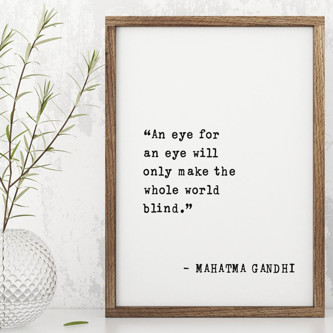 Mahatma Gandhi Quote, Forgiveness Motivation Art Print