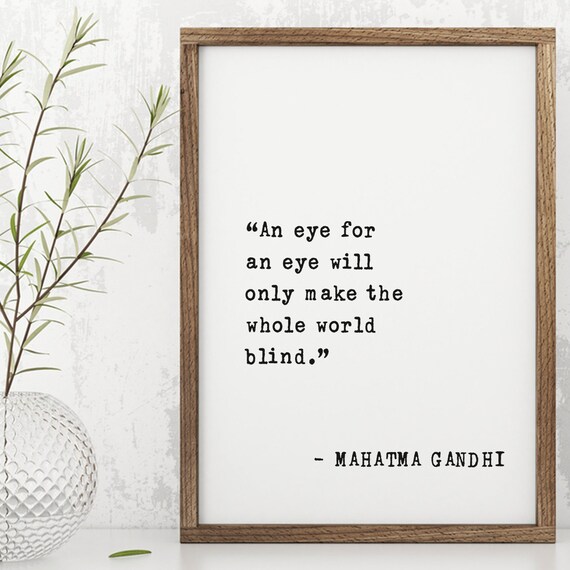Mahatma Gandhi Quote, Forgiveness Motivation Art Print