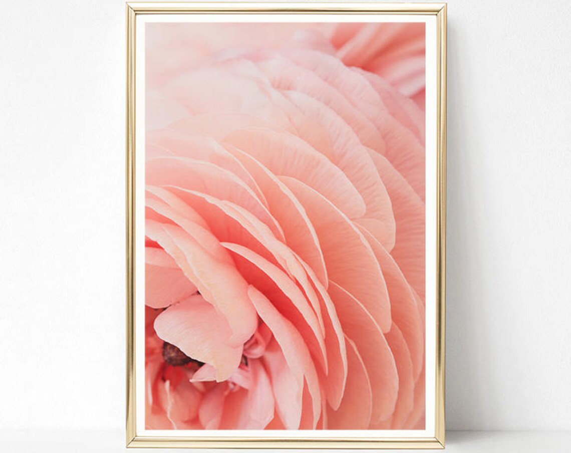 Pink Flower Botanical Art Print, Pastel Wall Decor - Image 3