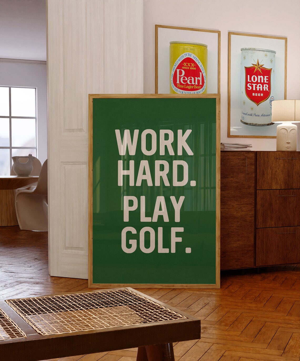Golf Poster Art Print, Office Wall Decor for Golfers
