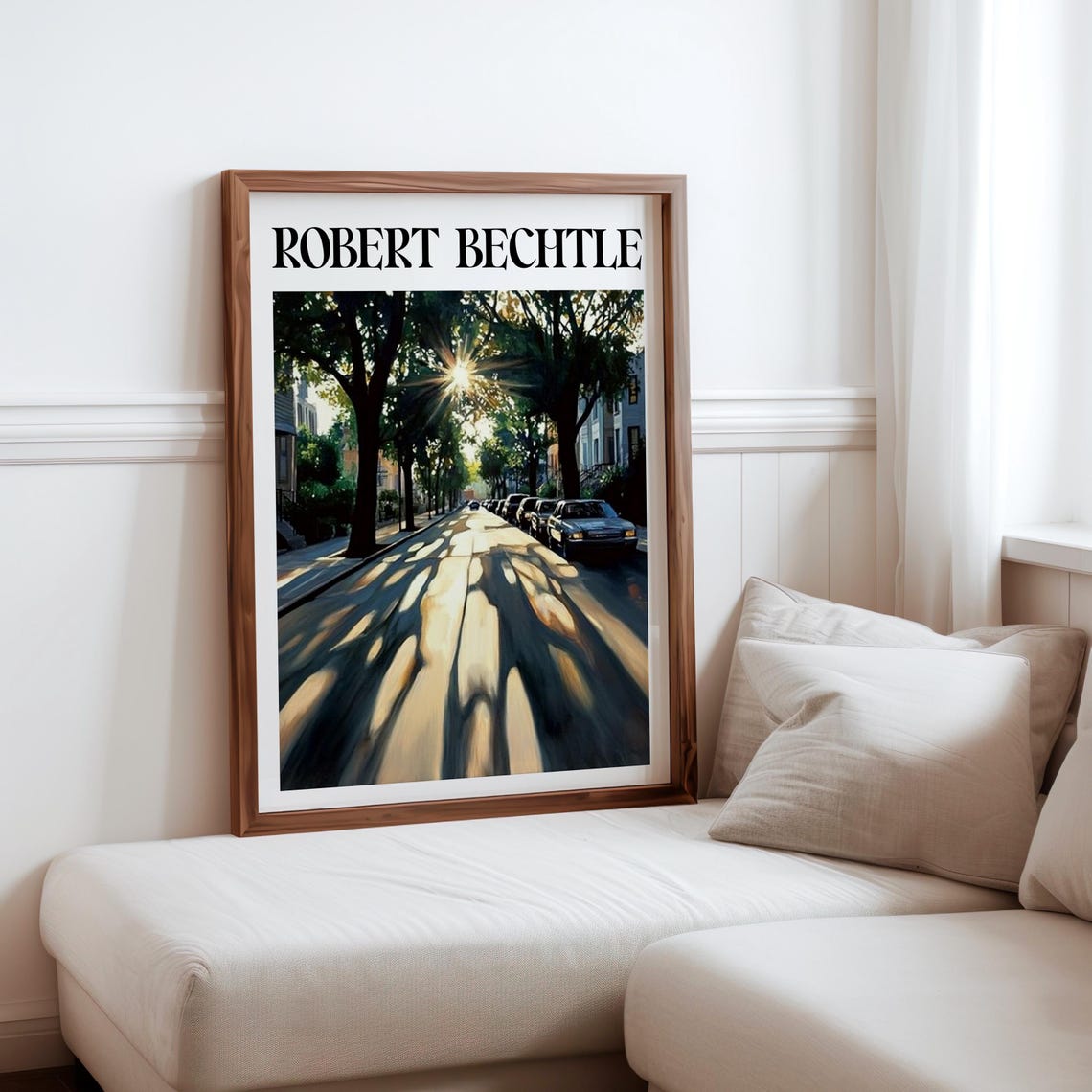 Robert Bechtle Sunset Street Long Shadows Photorealism Art Poster