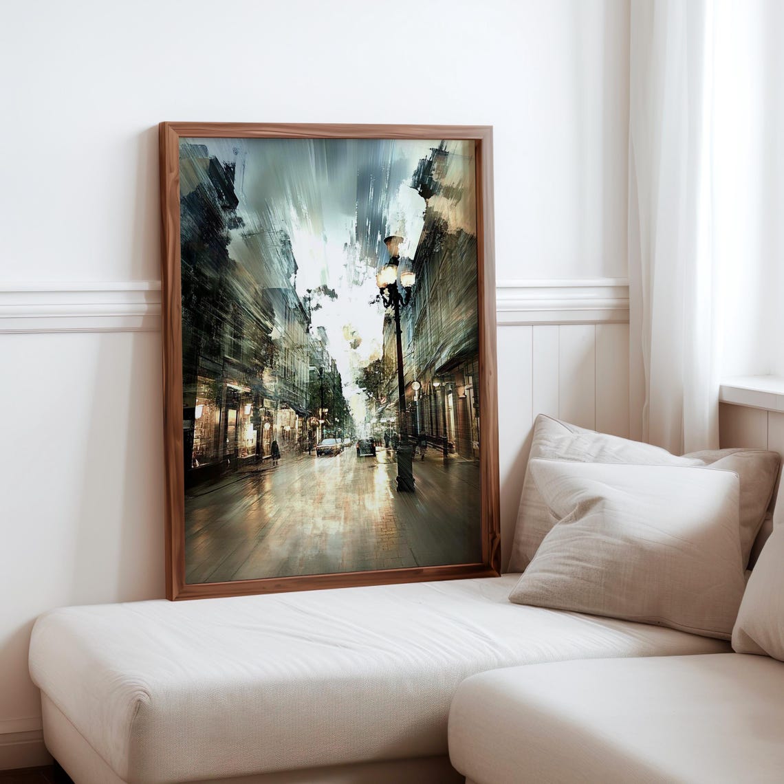 Gerhard Richter Inspired Photorealism Poster Photorealistic Cityscape Art Poster Ethereal Cityscape Photorealistic Urban Art Print