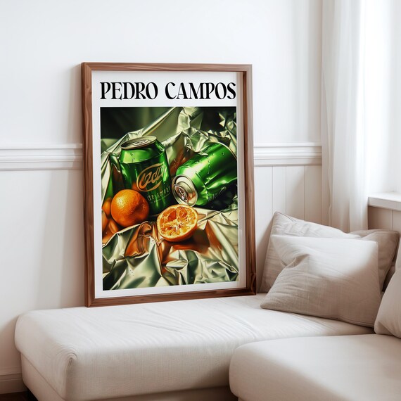 Pedro Campos Inspired Photorealism Print Hyperrealistic Object Posters Modern Realism Wall Decor Realistic Soda Can Fruit Art Print