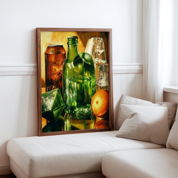 Pedro Campos Inspired Photorealism Print Hyperrealistic Object Posters Modern Realism Wall Decor Realistic Soda Can Fruit Art Print