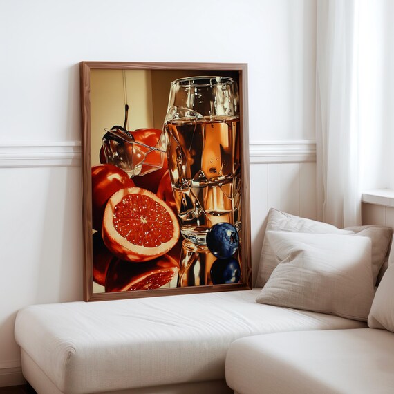 Pedro Campos Inspired Photorealism Print Hyperrealistic Object Posters Modern Realism Wall Decor Realistic Soda Can Fruit Art Print