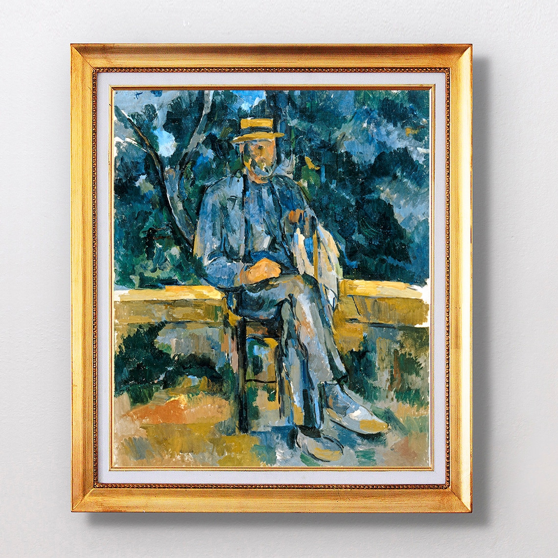 Paul Cezanne Portrait of a Peasant 1906 Seated Man Study Poster