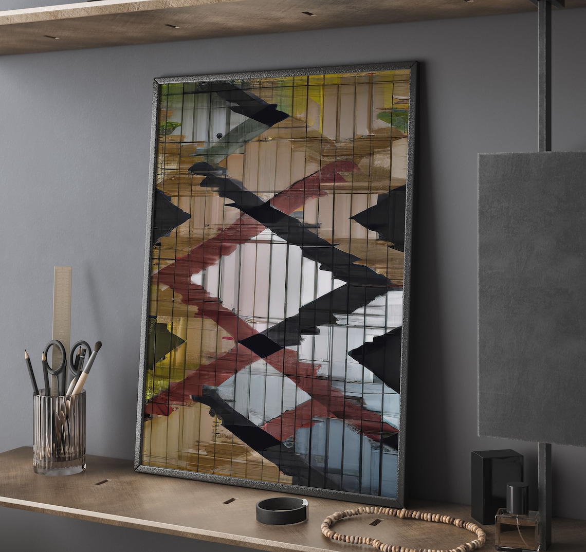 Abstract Oil Painting Art Print, Contemporary Decor