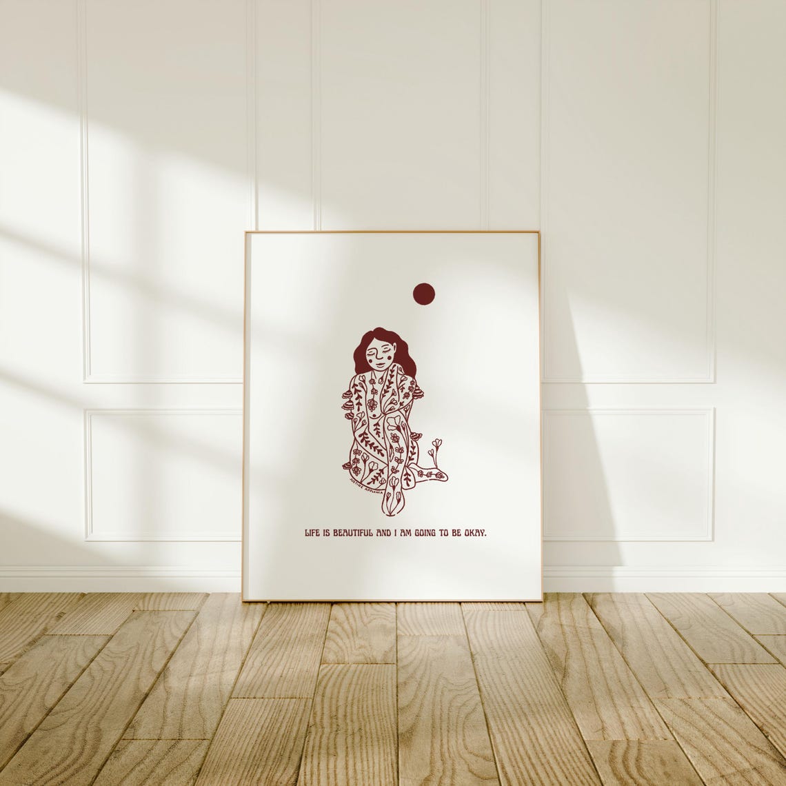 Life Is Beautiful And I Am Going To Be Okay Quote Art Poster - Image 3