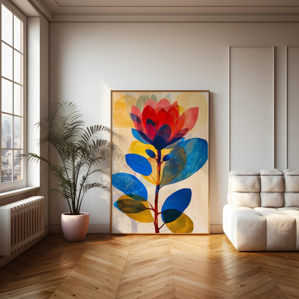 Stylish Botanical Floral Abstract Art Poster - Image 2