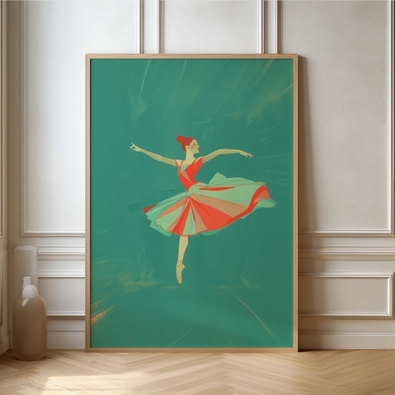Elegant Ballerina Art Print Modern Dance Poster For Stylish Home Decor