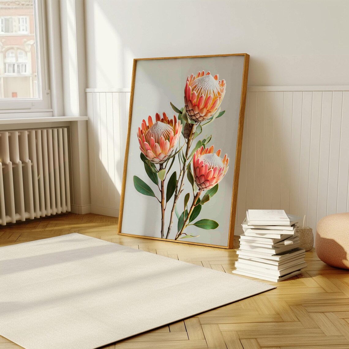 King Protea Blossom Botanical Photography Style Floral Wall Poster - Image 5