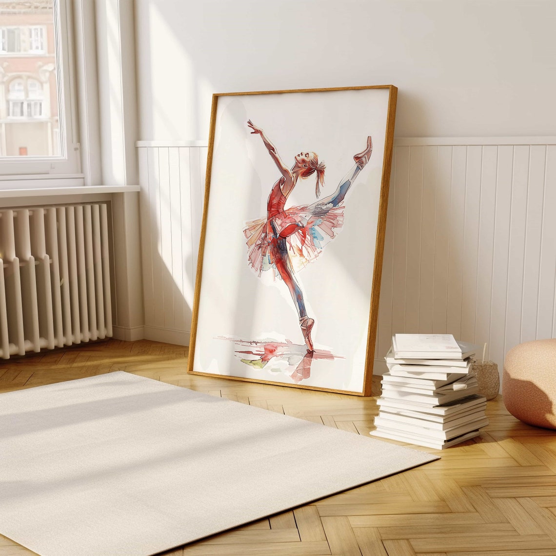 Watercolor Ballerina Poster Dance Art Print For Living Room Decor - Image 5