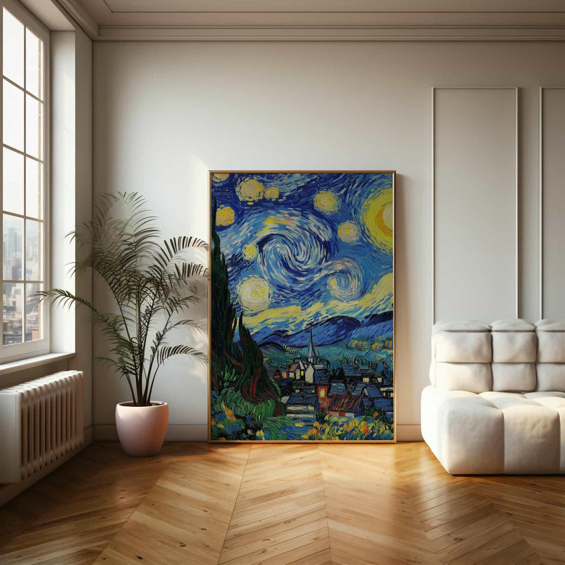 Impressionist Starry Night Poster Beautiful Van Gogh Inspired Art - Image 2