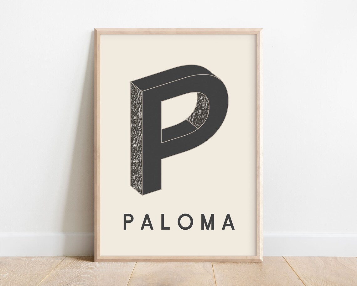 Custom Name Print, Retro Nursery Art Print
