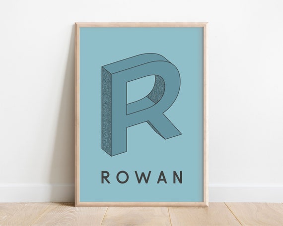 Custom Kids Personalized Name Poster, Nursery Decor