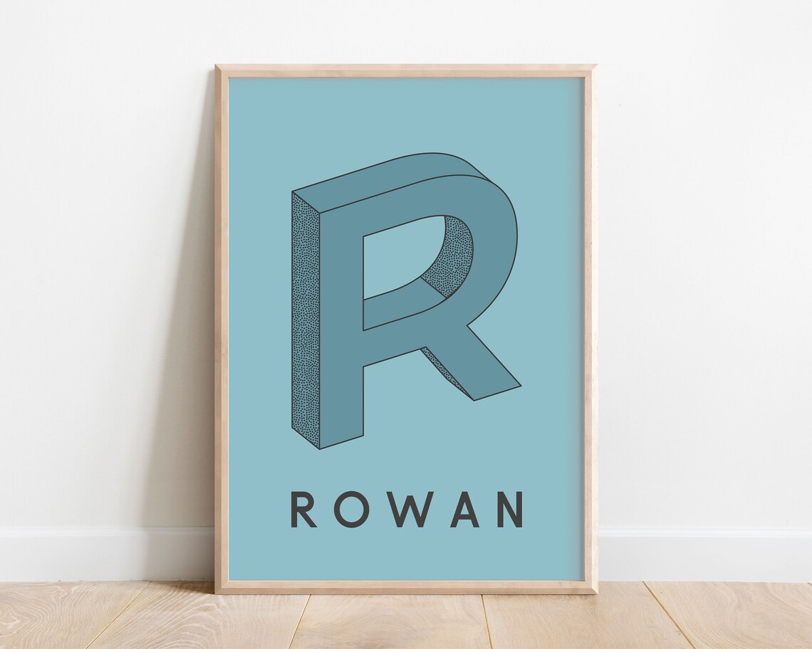 Custom Kids Personalized Name Poster, Nursery Decor