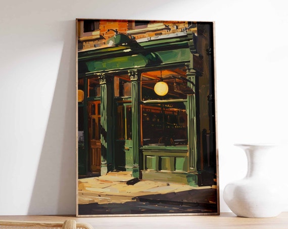 Vintage London Pub Poster London Pub Print British Pub Decor Pub Art Kitchen Decor Food Print London Wall Art London Gift