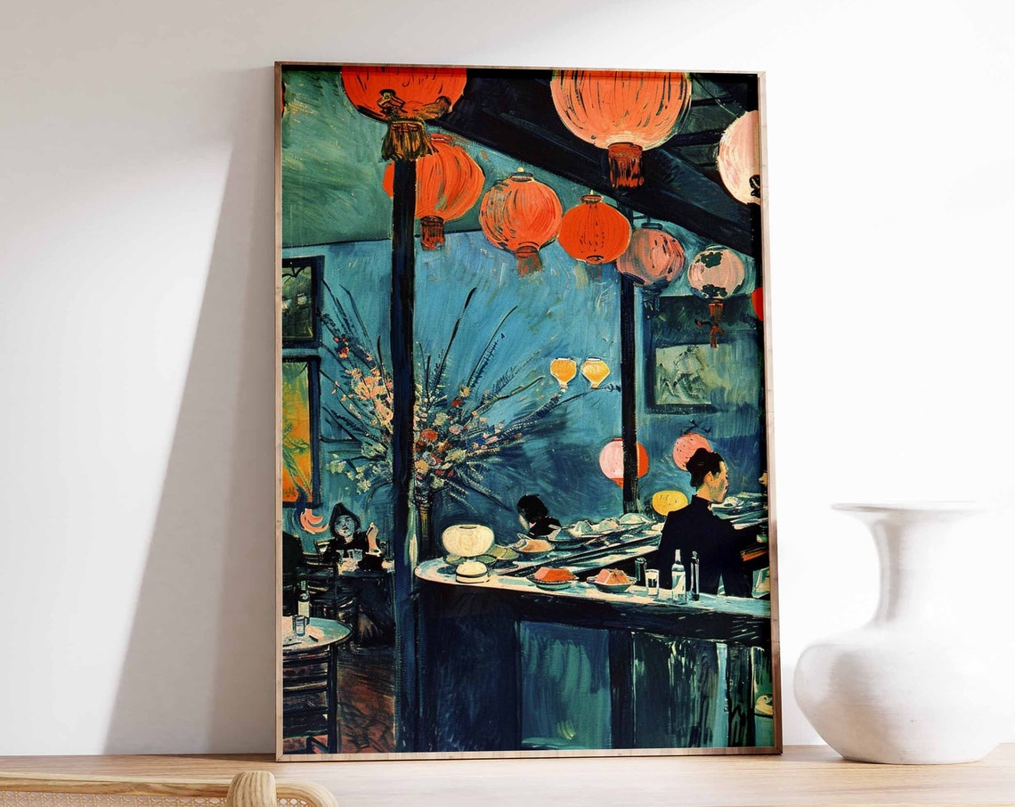 Japanese Sushi Poster Sushi Print Japanese Food Art Japanese Food Print Sushi Poster Japanese Wall Art Kitchen Decor Food Print