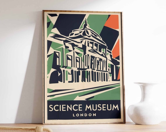 The Science Museum Poster London Print London Art London Poster London Travel Print William Morris Print Vintage Decor