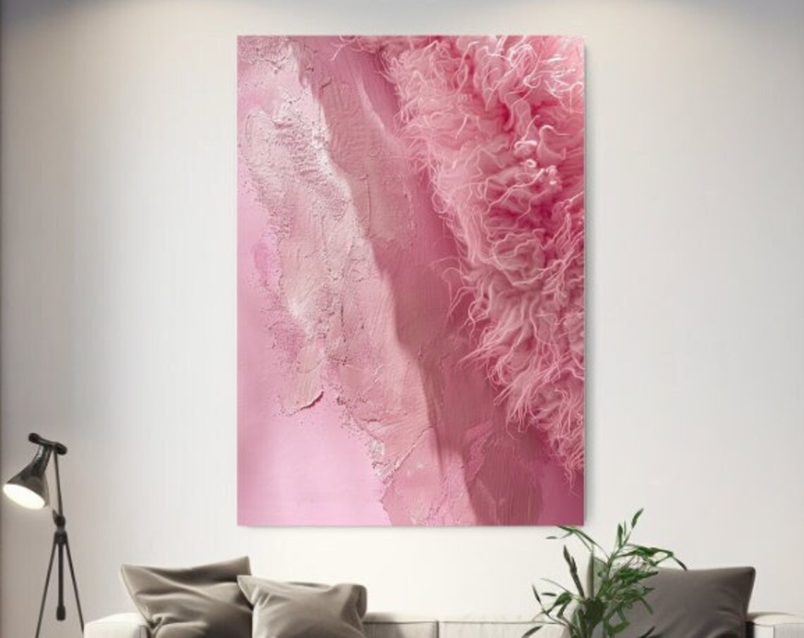 Pink Tones Minimalist Abstraction Wall Art Print