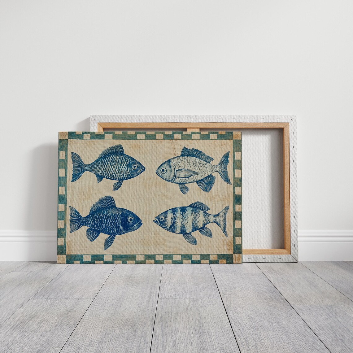 Nautical Blue Fish Art Print, Coastal Home Decor - Image 4
