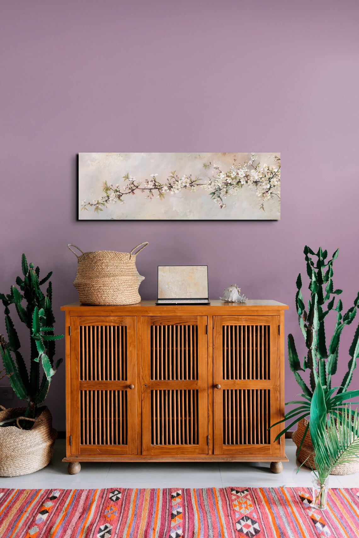Floral Cherry Blossom Art Print, Panoramic Artwork - Image 6