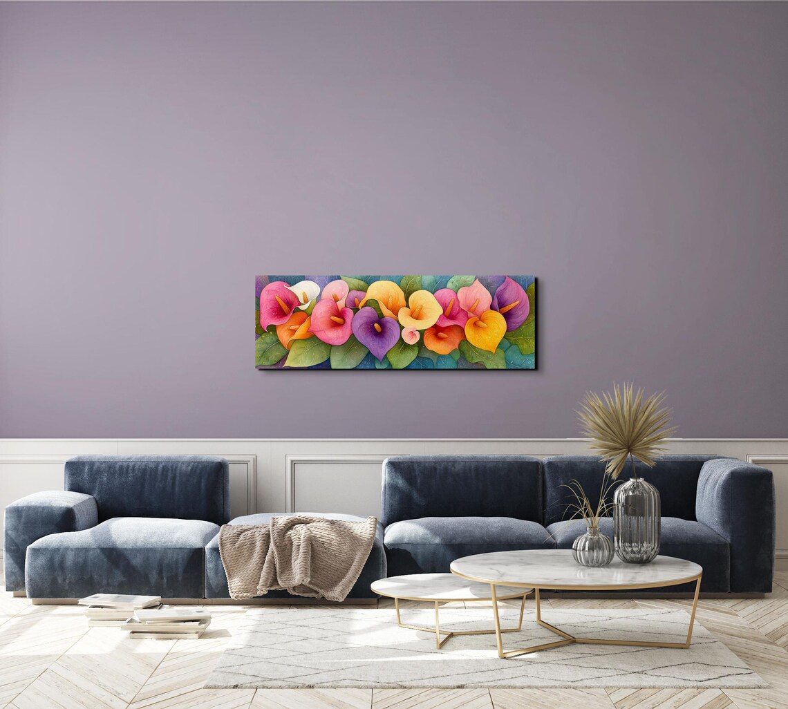 Vibrant Tropical Blooms Heart Shaped Petals Floral Art Poster - Image 5