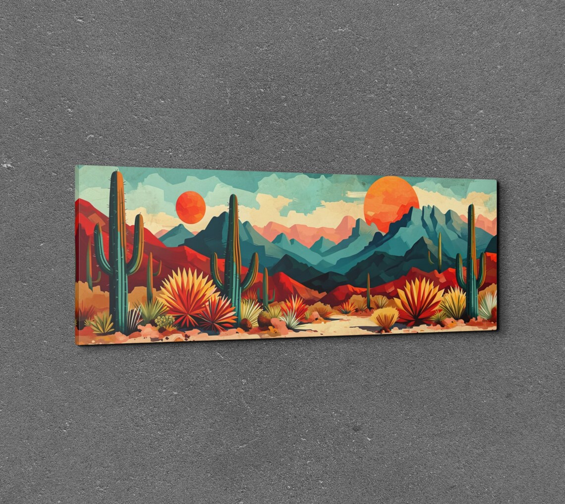 Panoramic Arizona Mid-Century Modern Art Print - Image 3