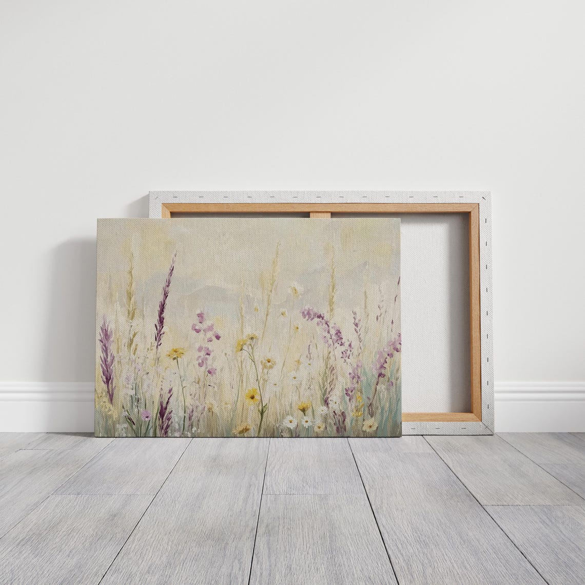 Pastel Wildflower Meadow Purple Lupines Soft Botanical Poster - Image 3